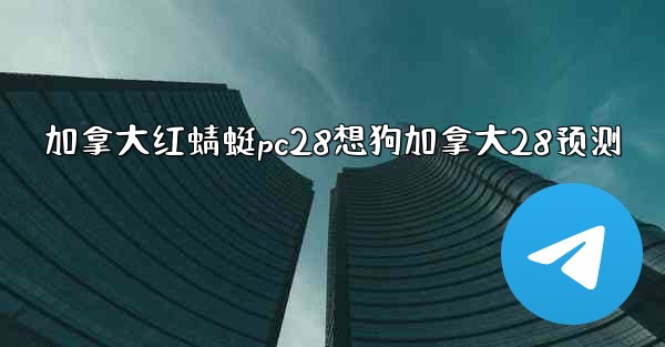 加拿大红蜻蜓pc28想狗加拿大28预测