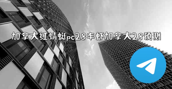 加拿大红蜻蜓pc28车虾加拿大28预测