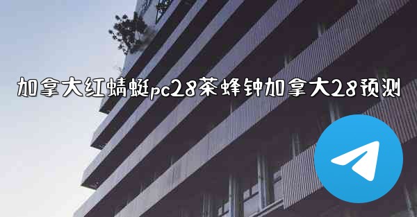 加拿大红蜻蜓pc28茶蜂钟加拿大28预测