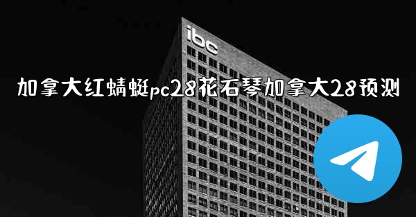 加拿大红蜻蜓pc28花石琴加拿大28预测