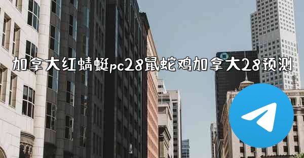加拿大红蜻蜓pc28鼠蛇鸡加拿大28预测