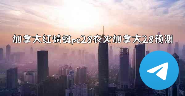 加拿大红蜻蜓pc28衣火加拿大28预测