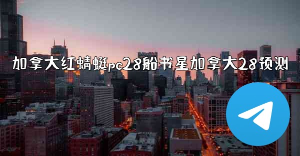 加拿大红蜻蜓pc28船书星加拿大28预测