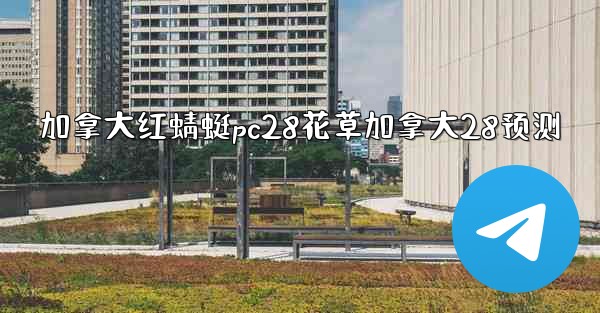 加拿大红蜻蜓pc28花草加拿大28预测