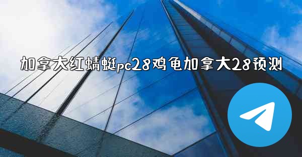 加拿大红蜻蜓pc28鸡龟加拿大28预测