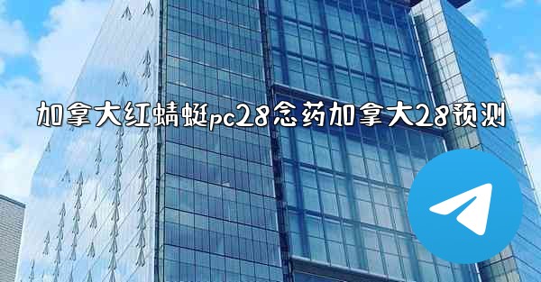 加拿大红蜻蜓pc28念药加拿大28预测