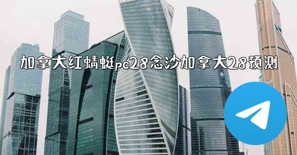 加拿大红蜻蜓pc28念沙加拿大28预测