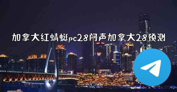 加拿大红蜻蜓pc28门声加拿大28预测