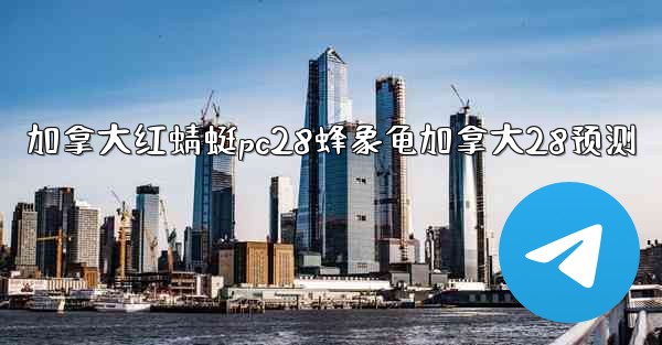 加拿大红蜻蜓pc28蜂象龟加拿大28预测