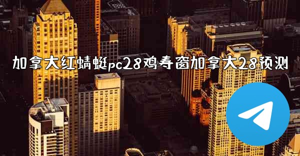 加拿大红蜻蜓pc28鸡寿窗加拿大28预测