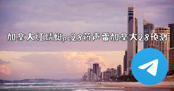 加拿大红蜻蜓pc28药声雷加拿大28预测